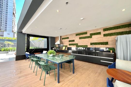 Área comum - Churrasqueira 2 de apartamento para alugar com 1 quarto, 50m² em Vila Clementino, São Paulo