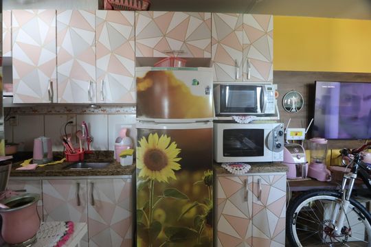 Cozinha e Área de Serviço de apartamento à venda com 2 quartos, 42m² em Olaria, Canoas