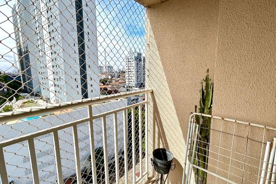 Varanda da Sala de apartamento à venda com 2 quartos, 55m² em Vila Rosalia, Guarulhos