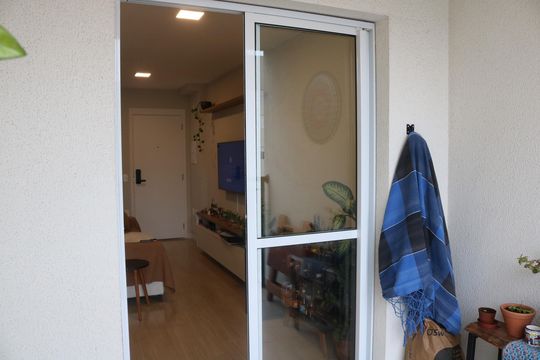 Varanda da Sala de apartamento para alugar com 2 quartos, 62m² em Residencial Parque da Lapa, São Paulo