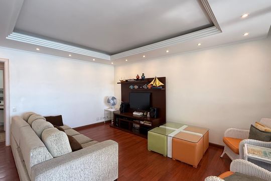 Sala de apartamento para alugar com 4 quartos, 158m² em Jardim Asturias, Guarujá