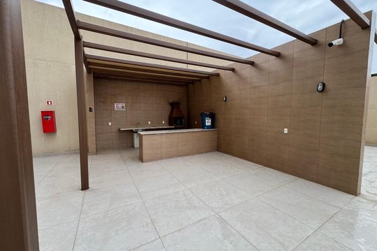 Área comum - Churrasqueira de apartamento para alugar com 1 quarto, 46m² em Ceilândia, Brasília