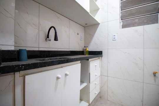 Cozinha de apartamento à venda com 1 quarto, 36m² em Rio Comprido, Rio de Janeiro