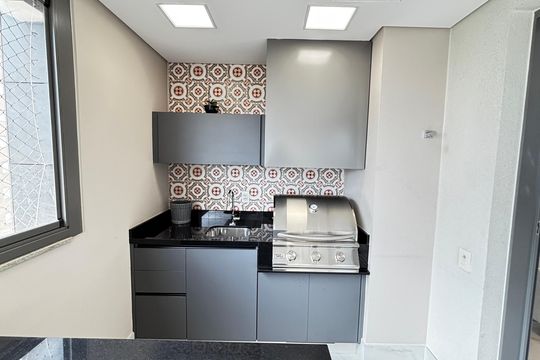 Sala de Jantar - Varanda de apartamento à venda com 4 quartos, 252m² em Campestre, Santo André