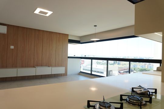 Sala de apartamento para alugar com 3 quartos, 107m² em Parque Faber Castel I, São Carlos