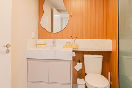 Banheiro de apartamento à venda com 1 quarto, 56m² em Vila Dom Pedro I, São Paulo