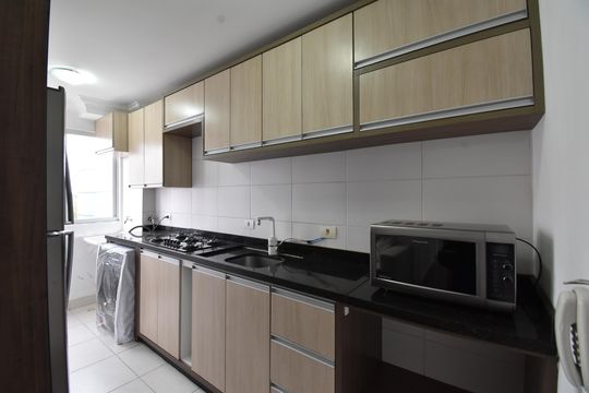 Cozinha de apartamento para alugar com 2 quartos, 47m² em Parque da Fonte, São José dos Pinhais