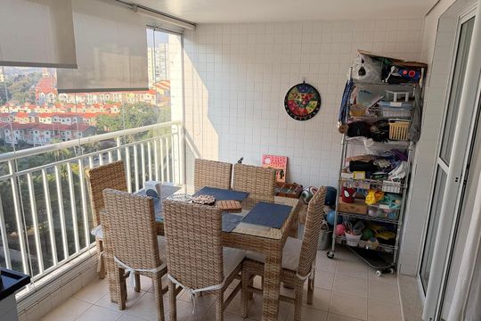Varanda de apartamento à venda com 3 quartos, 107m² em Cidade São Francisco, São Paulo