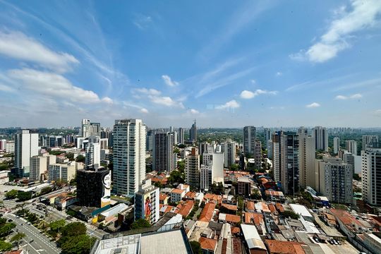 Vista  de kitnet/studio para alugar com 1 quarto, 26m² em Pinheiros, São Paulo