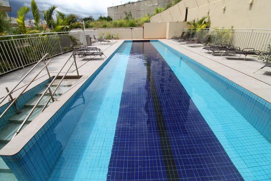 Área comum - Piscina de apartamento para alugar com 1 quarto, 38m² em Centro, São José dos Campos