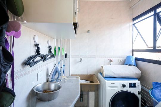 Área de serviço de apartamento à venda com 3 quartos, 140m² em Santa Paula, São Caetano do Sul