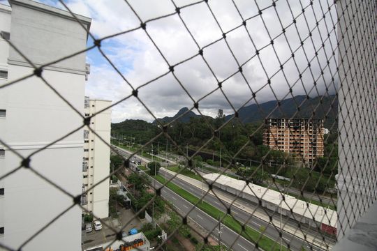 Sala - Vista de apartamento à venda com 2 quartos, 55m² em Curicica, Rio de Janeiro