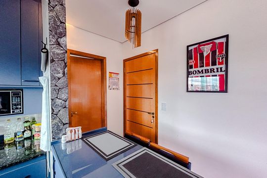 Cozinha de apartamento para alugar com 1 quarto, 33m² em Vila Carrão, São Paulo