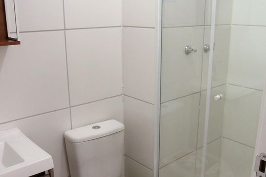 Banheiro de apartamento para alugar com 2 quartos, 40m² em Usina Piratininga, São Paulo