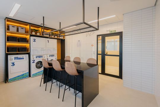 Lavanderia de kitnet/studio para alugar com 1 quarto, 24m² em Pinheiros, São Paulo