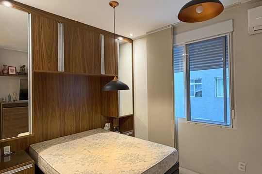 Sala/Quarto de kitnet/studio para alugar com 1 quarto, 29m² em Embaré, Santos