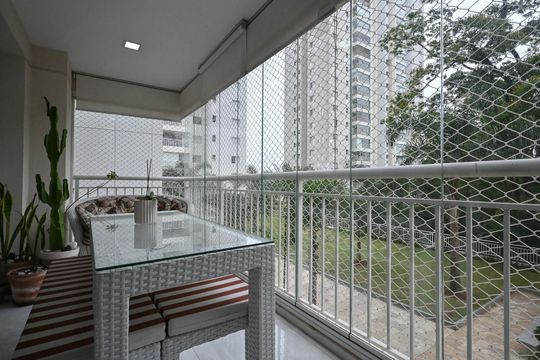 Varanda de apartamento à venda com 3 quartos, 126m² em Vila Sonia do Taboao, Taboão da Serra