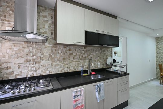 Cozinha de apartamento à venda com 3 quartos, 126m² em Vila Sonia do Taboao, Taboão da Serra