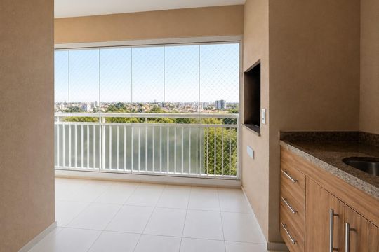 Varanda gourmet de apartamento à venda com 3 quartos, 77m² em Campestre, Santo André
