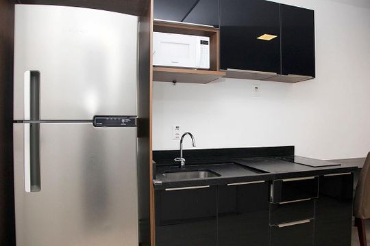 Studio - Cozinha de kitnet/studio para alugar com 1 quarto, 76m² em Mont’serrat, Porto Alegre