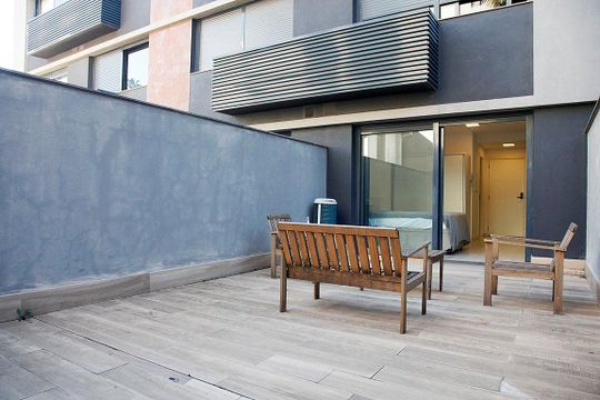 Varanda de kitnet/studio para alugar com 1 quarto, 76m² em Mont’serrat, Porto Alegre