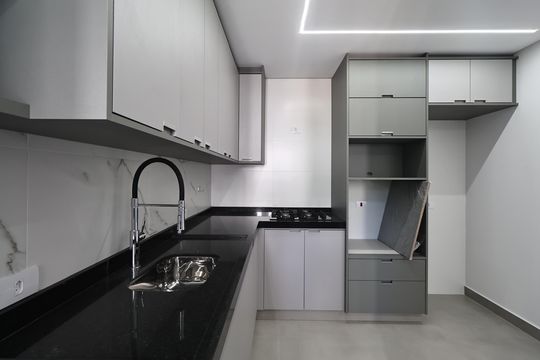 Cozinha de apartamento para alugar com 3 quartos, 80m² em Vila Assunção, Santo André