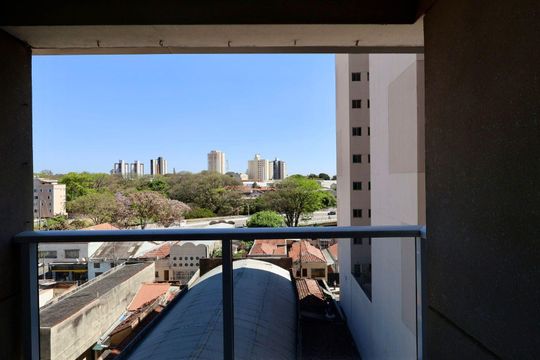 Vista da Sacada de apartamento à venda com 1 quarto, 42m² em Bosque, Campinas