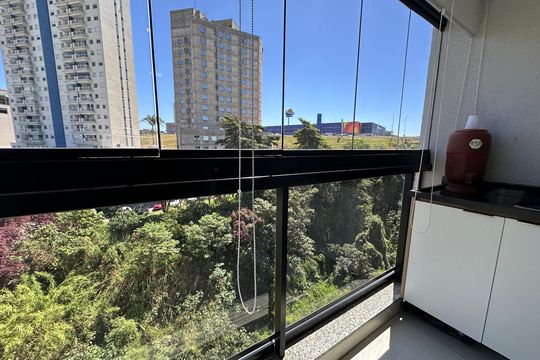 Varanda da Sala de apartamento à venda com 1 quarto, 39m² em Tamboré, Barueri