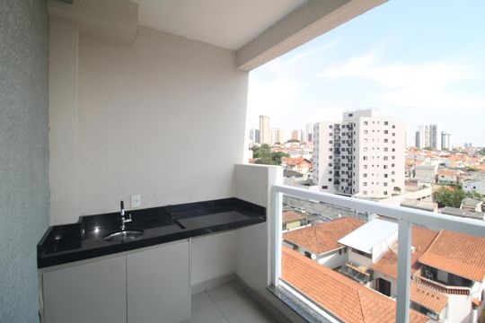 Sala / Cozinha - Varanda de apartamento para alugar com 1 quarto, 33m² em Santana, São Paulo