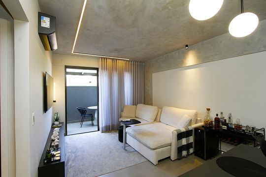 Sala de apartamento à venda com 1 quarto, 62m² em Estoril, Belo Horizonte