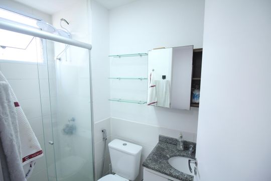 Suite Quarto 2 de apartamento à venda com 2 quartos, 54m² em Jardim Riacho das Pedras, Contagem