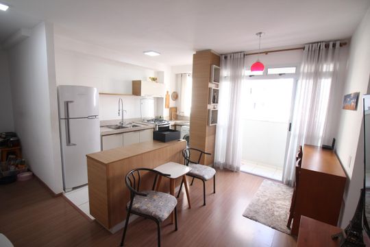 Sala de apartamento à venda com 2 quartos, 54m² em Jardim Riacho das Pedras, Contagem