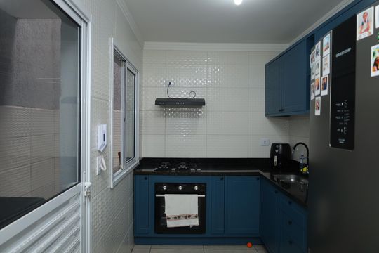 Cozinha de casa de condomínio à venda com 2 quartos, 63m² em Jardim Brasil, São Paulo