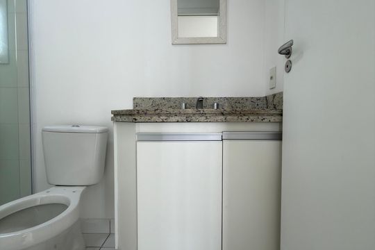 Banheiro Social de apartamento para alugar com 2 quartos, 55m² em Jardim Olavo Bilac, São Bernardo do Campo