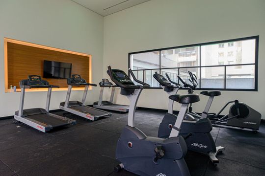 Área comum - Academia de kitnet/studio para alugar com 1 quarto, 22m² em Bela Vista, São Paulo