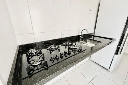 Cozinha  de apartamento para alugar com 2 quartos, 40m² em Jardim Maringa, São Paulo