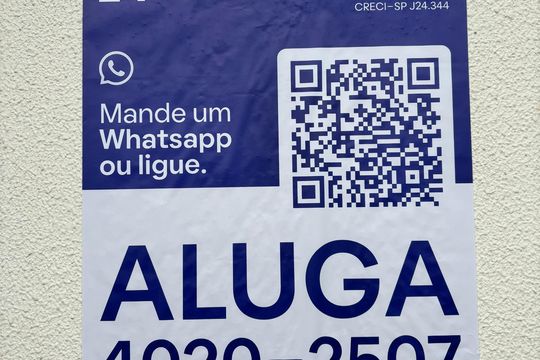 Placa  de apartamento para alugar com 2 quartos, 52m² em Alphaville Industrial, Barueri