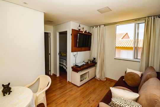 Sala de apartamento à venda com 2 quartos, 44m² em Serra Dourada, Vespasiano