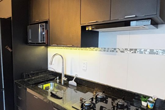 Cozinha de apartamento à venda com 2 quartos, 82m² em Campestre, Santo André