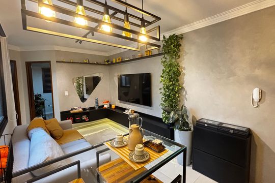 Sala - Sala de Jantar de apartamento à venda com 2 quartos, 82m² em Campestre, Santo André
