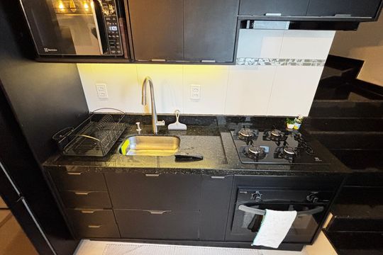 Cozinha de apartamento à venda com 2 quartos, 82m² em Campestre, Santo André