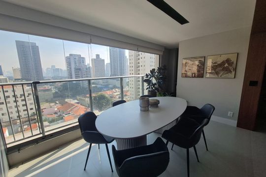 Varanda de apartamento à venda com 2 quartos, 79m² em Brooklin, São Paulo