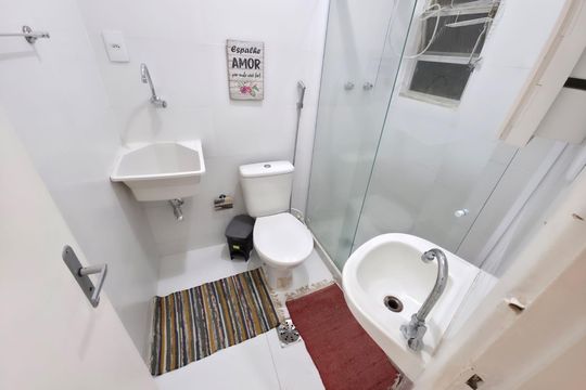Banheiro de kitnet/studio à venda com 1 quarto, 22m² em Centro, Rio de Janeiro