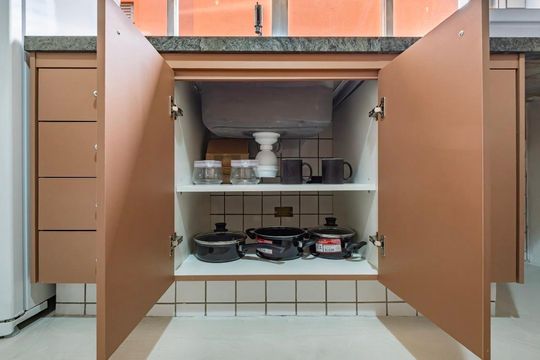 Sala/Cozinha de apartamento à venda com 1 quarto, 29m² em Vila Buarque, São Paulo