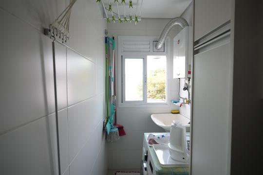Área de Serviço de apartamento à venda com 3 quartos, 80m² em Campestre, Santo André
