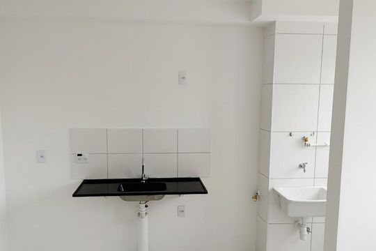 Cozinha de apartamento à venda com 2 quartos, 37m² em Jardim, Santo André