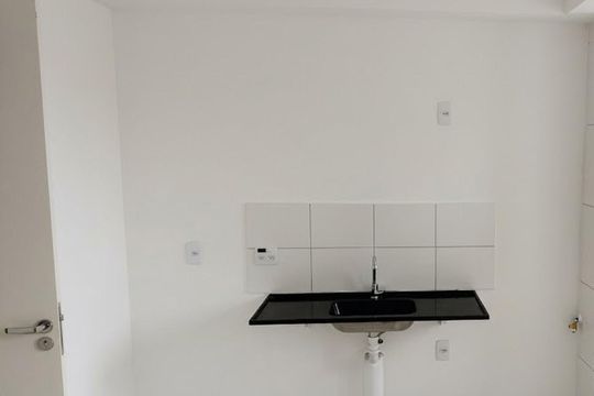 Cozinha de apartamento à venda com 2 quartos, 37m² em Jardim, Santo André