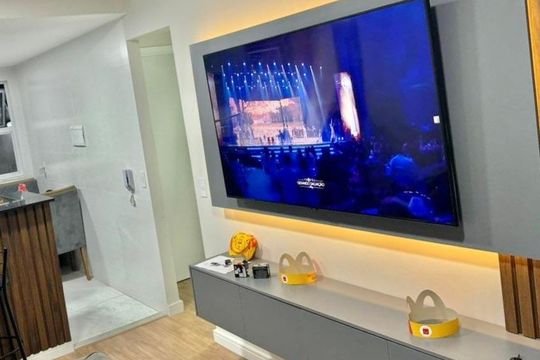 Sala de apartamento à venda com 2 quartos, 65m² em Fonte Grande, Contagem
