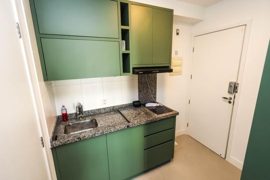 Cozinha de apartamento para alugar com 1 quarto, 62m² em Vila Mariana, São Paulo