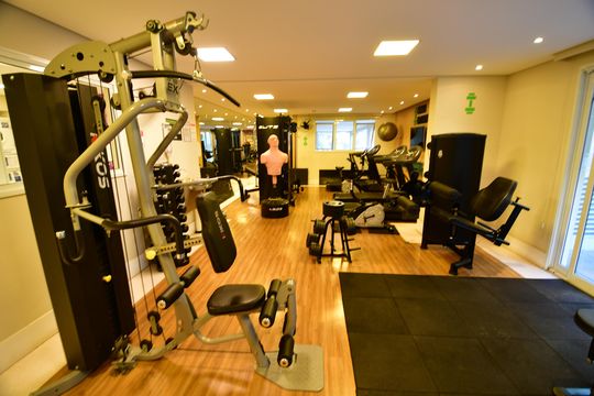 Área comum - Academia de kitnet/studio para alugar com 1 quarto, 46m² em Centro, Campinas